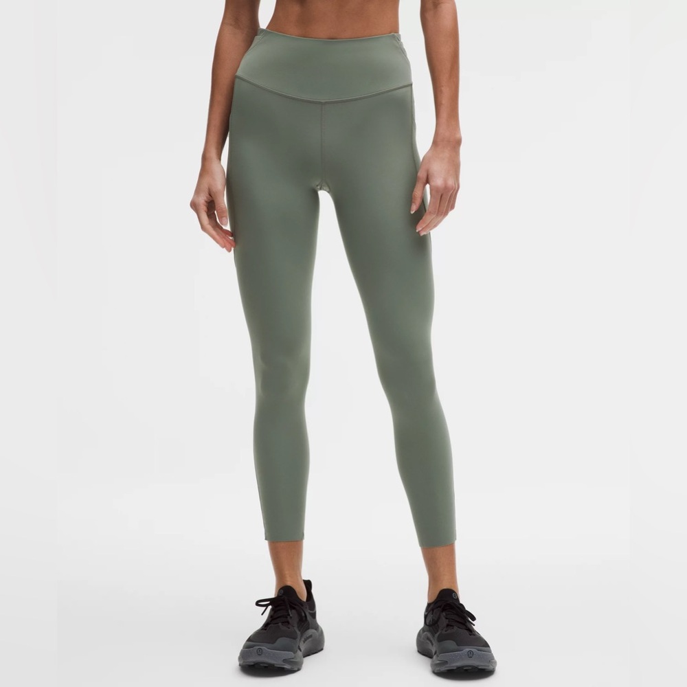 lululemon athletica Olive Green High-Rise Cropped Leggings